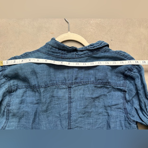 NWT CP Shades Sloane In Bleached Indigo Linen - Picture 15 of 16